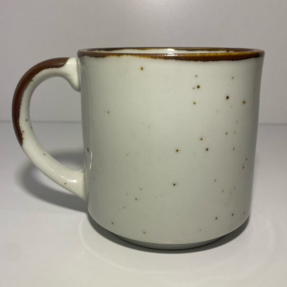 Vintage Goebel Hummel Stoneware Girl With Bird Speckled Brown Mug - Picture 3 of 6